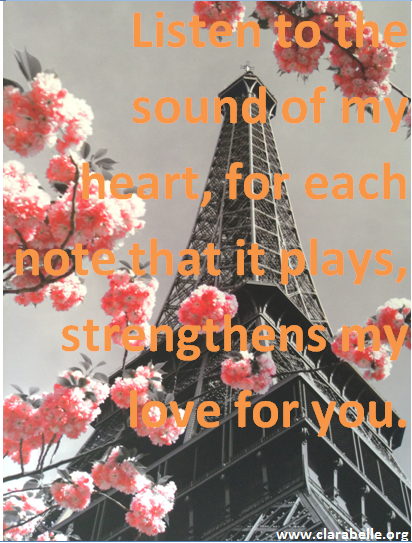 Clarabelle Quotes, Listen to the sound of my heart