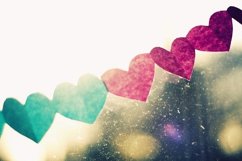 coloured hearts
