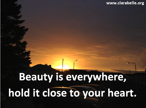 Clarabelle Quotes, Beauty is everywhere