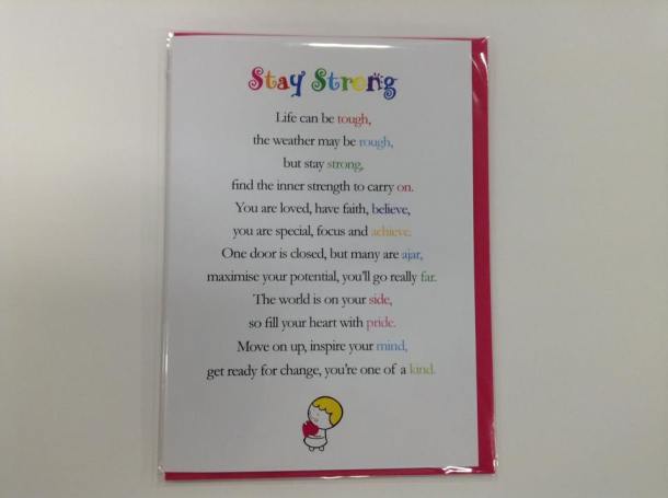 Stay Strong Greetings Card